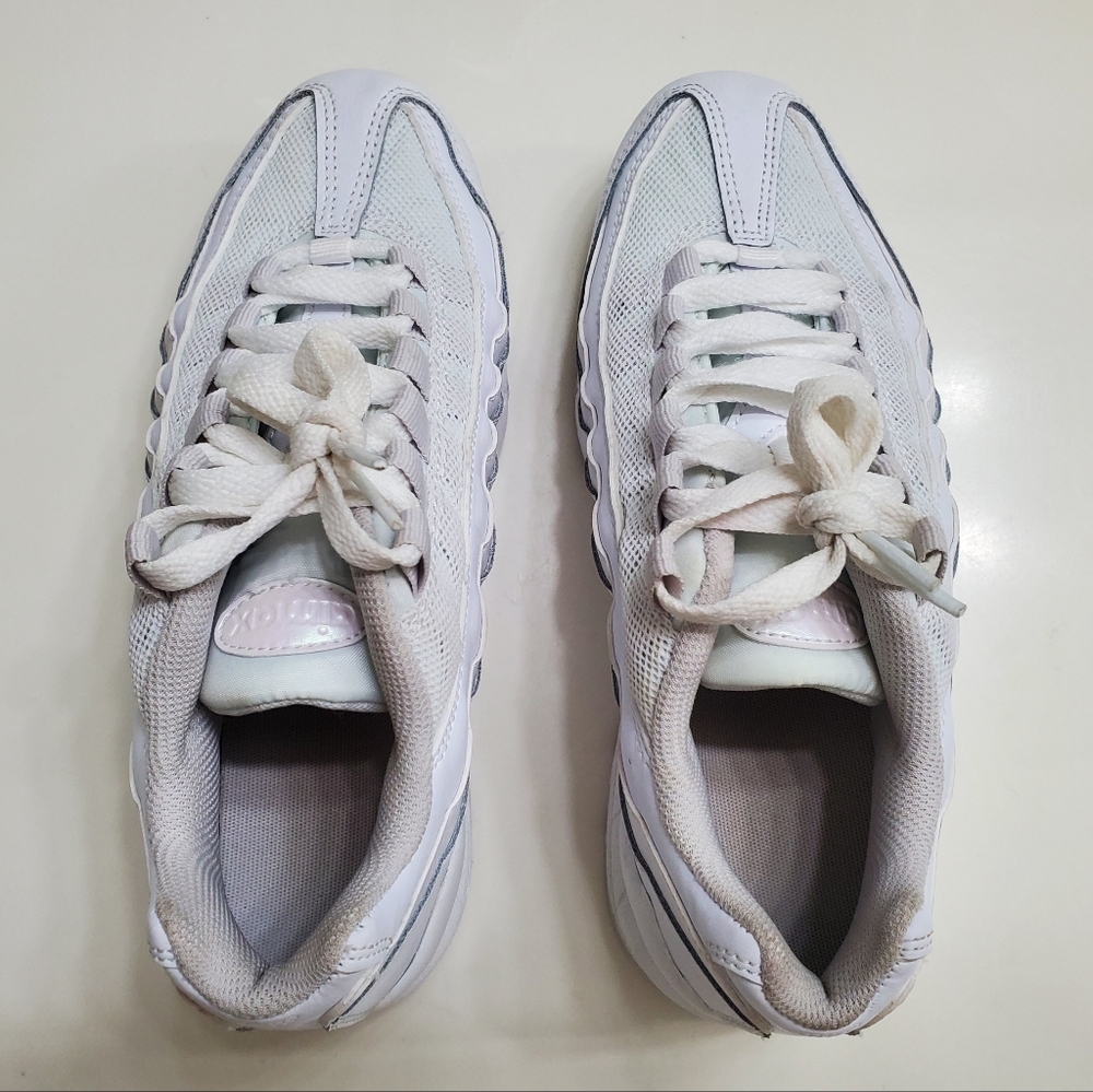 NIKE Air Max 95 GS White Vast Grey - Picture 9 of 13